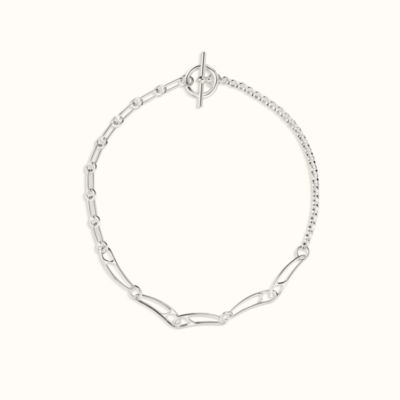 視線を奪う存在感HERMES Collier Chaine d'ancre Punkネックレス HERMES エルメス ネックレス CHAINE DANDRE PUNK 44cm